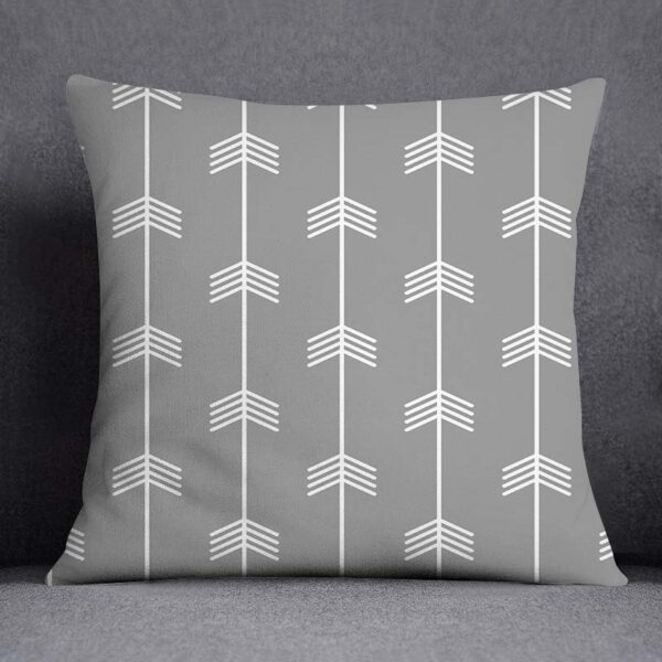 2022 New Gray Lumbar Pillows Case 45X45cm Polyester Geometry Leaf Floral Stripes Plaids Print Sofa Throw Pillows Boho Decor Home Gối bãi biển 7
