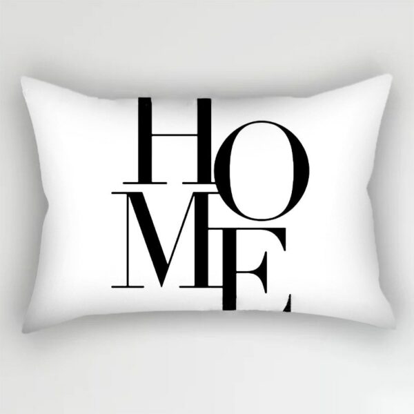 30x50cm Marble Geometric Polyester Pillowcase Living Room Sofa Chair Heart Line Cushion Cover Black White Love Home Decoration Gối bãi biển 5
