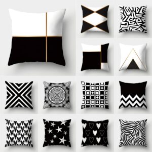 45*45cm Geometric Print Polyester Decorative Sofa Cushions Pillow Covers Throw Pillows Soft Pillowcase Home Decor Cushion Cover Trang trí sofa