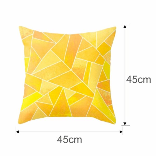 45x45cm Fashion Cute Yellow Pattern Print Pillowcase Lumbar Chair Sofa Seat/Back Polyester Cushion Cover Home Decor Pillow Case Gối bãi biển 6