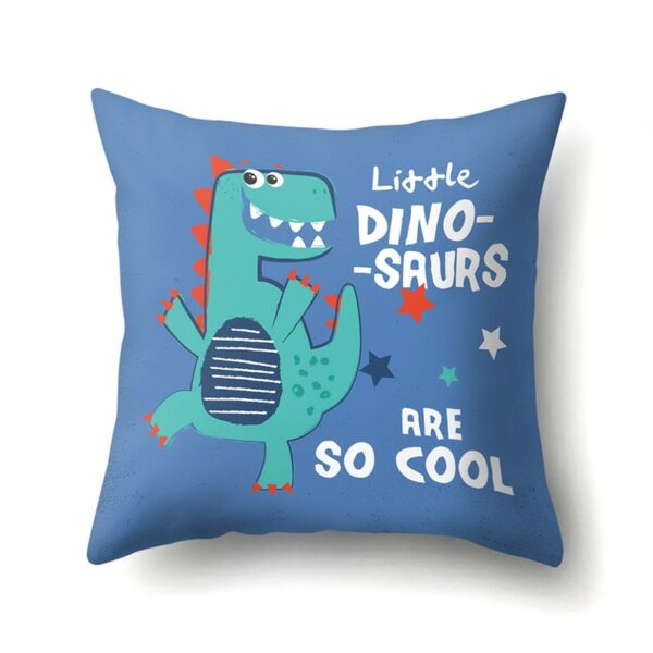 Cartoon Dinosaur Letter Printing Pillowcase Single Print Sofa Cushion Case Cute Dinosaur Decor Cushion Cover For Child’s Bedroom Gối tựa lưng 3
