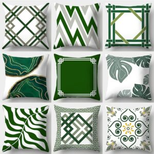 Dark Green Pillow Cover Cushion Cover Suitable for Car Sofa Office Chair Living Room Room Home Decoration40*40 45*45 50*50 60*60 Trang trí sofa