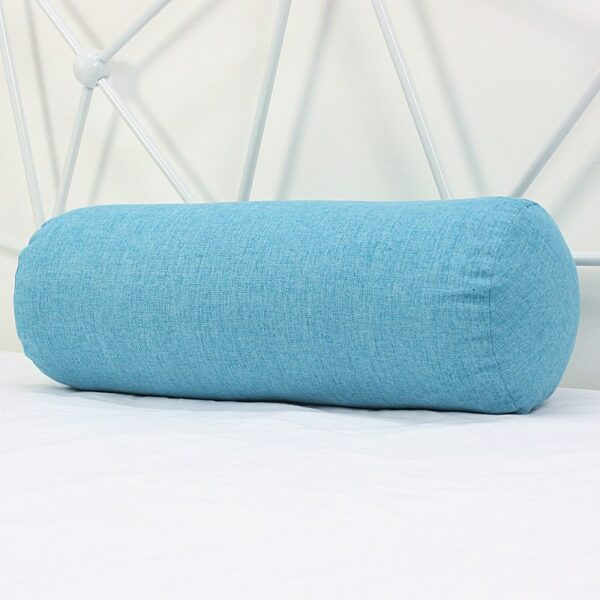 Linen Pillow Home Office Cylinder Waist Backrest Cushion for Sofa Chair Couch Bench Bed Throw Pillows Removable Christmas Gift Gối chụp ảnh 6