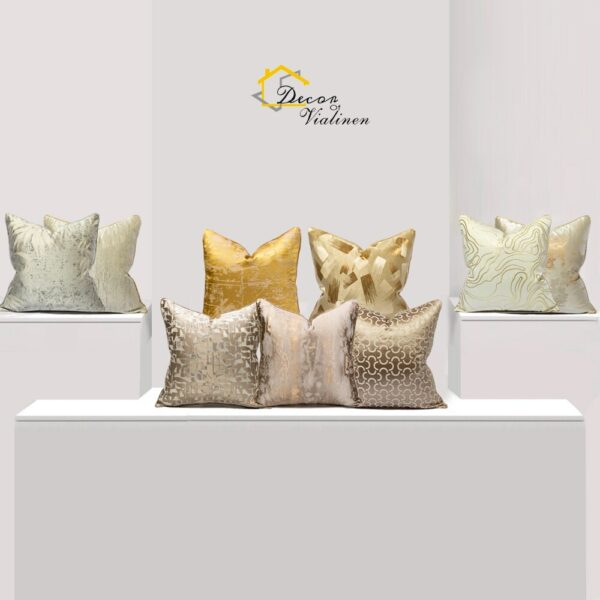 Luxury Jacquard Pillowcase Decorative Sofa Cushion Case Pillow Cover For Home Decor Car Bed Cushion Cover Pillow Case 20×20 Gối tựa lưng 7