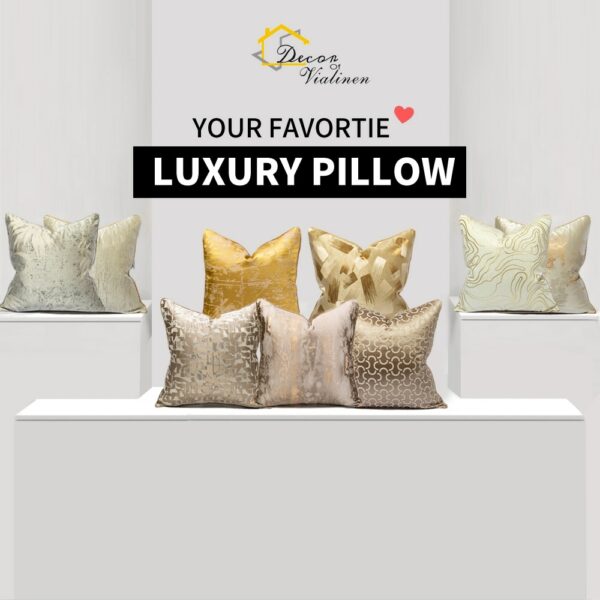 Luxury Jacquard Pillowcase Decorative Sofa Cushion Case Pillow Cover For Home Decor Car Bed Cushion Cover Pillow Case 20×20 Gối tựa lưng 2