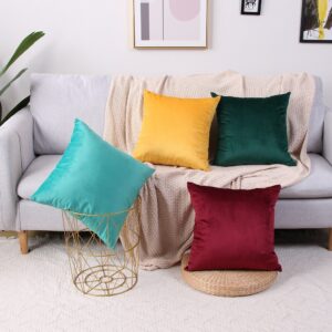 New Velvet Cushion Cover Colorful Throw Pillow Cover Sofa Home Decoration Throw Pillow Cover Home Throw Pillow Cover Decoration Gối tựa lưng