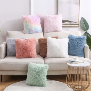 Plush throw pillow 2022 new solid color sofa pillow cover sea velvet office home cushion Gối tựa lưng
