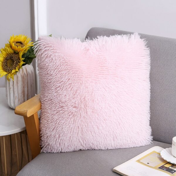 Plush throw pillow 2022 new solid color sofa pillow cover sea velvet office home cushion Gối bãi biển 6