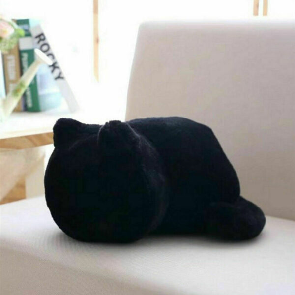 Soft Cute Plush Cute Cat Shape Pillow Cushion Sofa Toy Home Decor Grey 3D Simulation Cat Plush Toy Stuffed Pillow Gối bãi biển 5