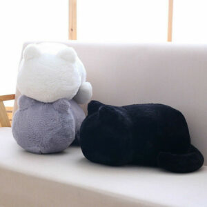 Soft Cute Plush Cute Cat Shape Pillow Cushion Sofa Toy Home Decor Grey 3D Simulation Cat Plush Toy Stuffed Pillow Gối tựa lưng