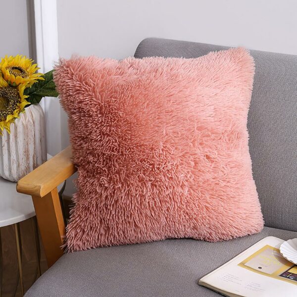 Solid Cushion Cover 40×40 Grey Pink Plush Pillow Covers Sofa Cushions Decorative Throw Pillows Living Room Home Decor Pillowcase Gối bãi biển 7